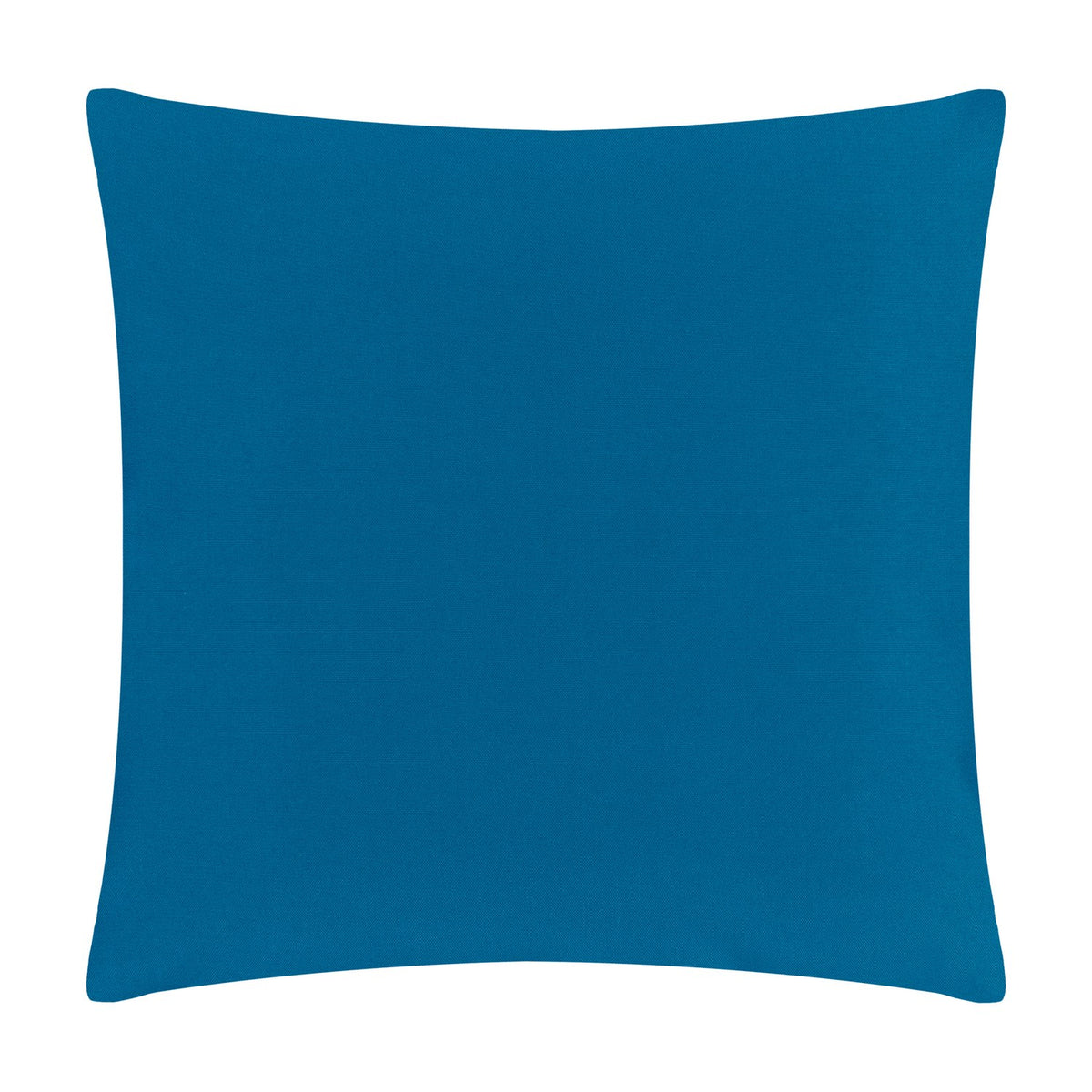 Aljento Abstract Polyester Cushion in plain blue, square scatter cushion with piped edging, shown on a white background.