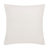 Almo Abstract Cotton Cushion in ecru, plain woven cotton reverse side shown, square shape with piped edge, photographed on a white background.