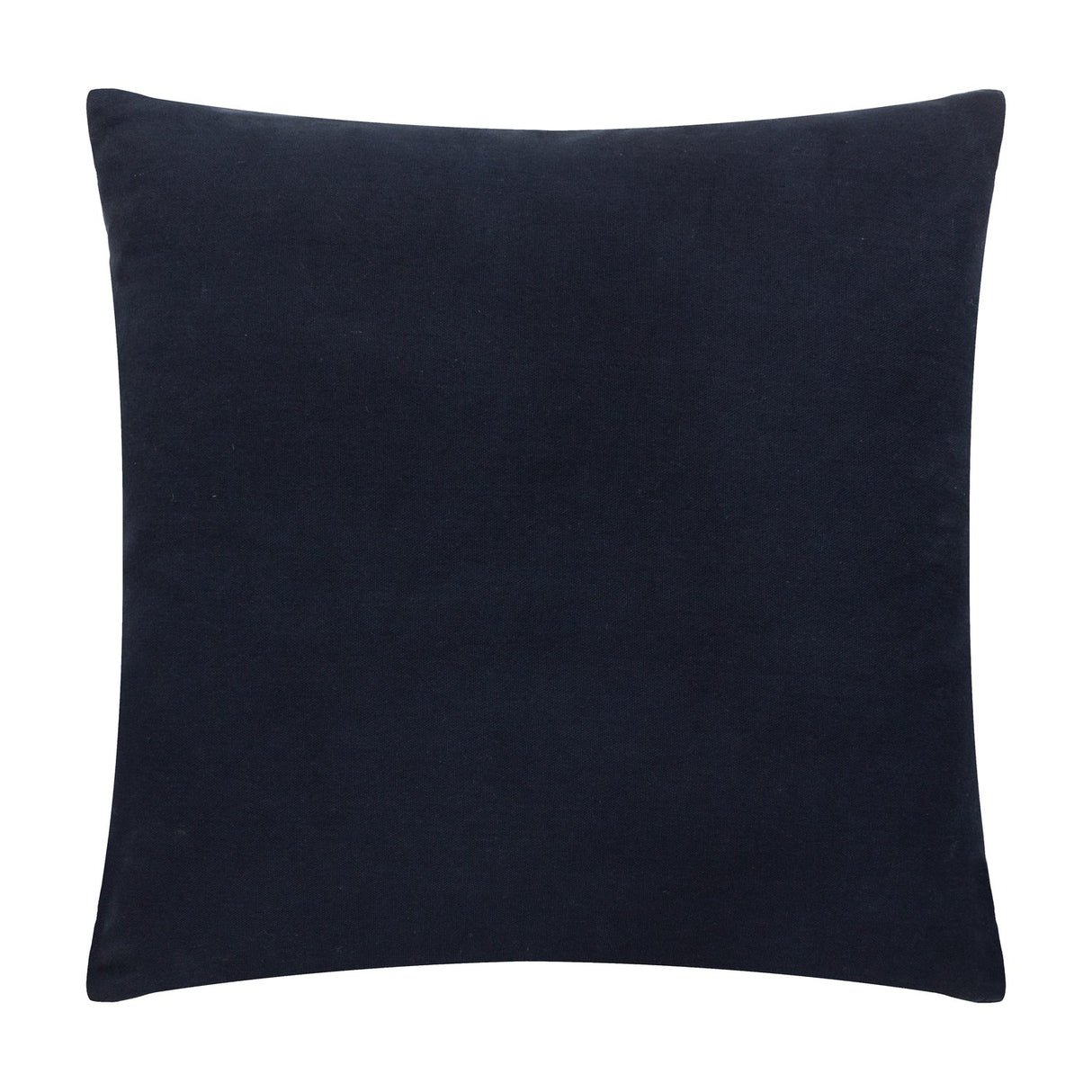 Archie Abstract Cotton Blend Cushion in Mono, a plain square cushion in deep near-black cotton blend with piped edges, shown on a white background.