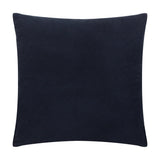Archie Abstract Cotton Blend Cushion in Mono, a plain square cushion in deep near-black cotton blend with piped edges, shown on a white background.