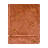 Autumn Trail Velvet Faux Fur Throw - Rust