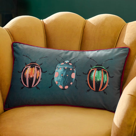Beetalis Animal Velvet Cushion - Emerald