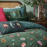 Beetalis Animal Velvet Cushion - Emerald
