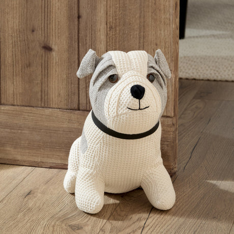 Bestie Dog Waffle Cotton Door Stop - Natural