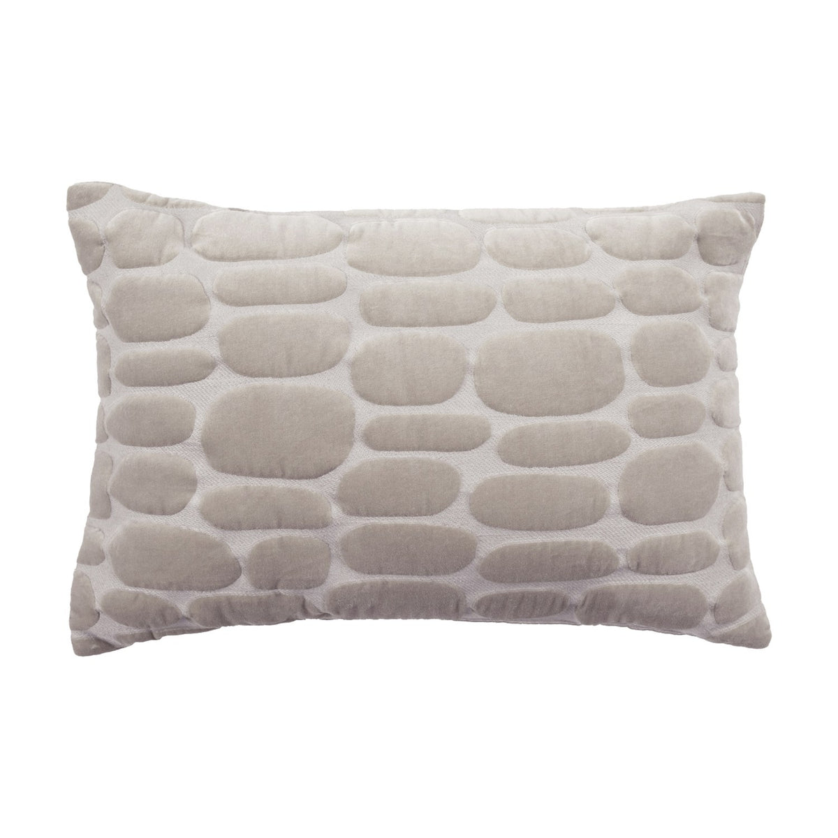 Boulder Geometric Velvet Cushion - Quartz