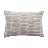 Boulder Geometric Velvet Cushion - Quartz