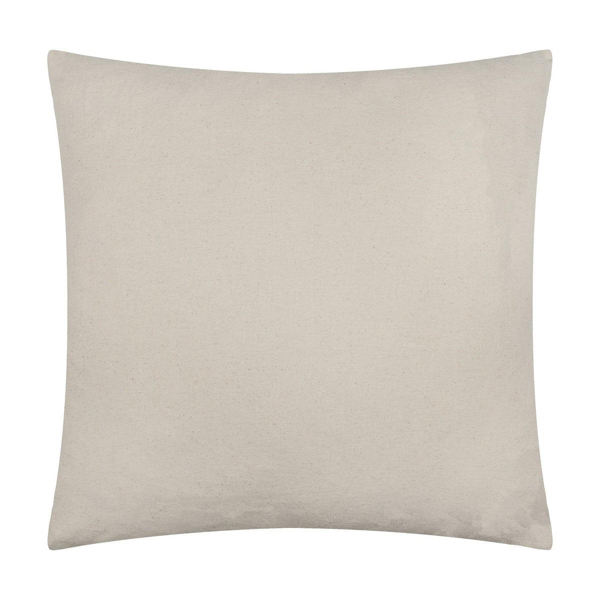 Brooke Abstract Cotton Cushion in Mono, a plain cream cotton square cushion shown against a light background, with no visible pattern on this reverse side.