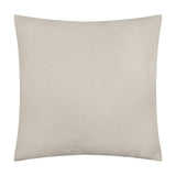 Brooke Abstract Cotton Cushion in Mono, a plain cream cotton square cushion shown against a light background, with no visible pattern on this reverse side.