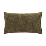 Buxton Reversible Polyester Cushion in Sage, a rectangular lumbar cushion in muted olive green woven fabric with a subtle sheen, shown on a plain white background.