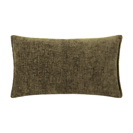 Buxton Reversible Polyester Cushion in Sage, a rectangular lumbar cushion in muted olive green woven fabric with a subtle sheen, shown on a plain white background.