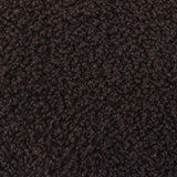 Close-up of the Cabu Plain Polyester Cushion in dark chocolate brown, showing dense looped boucle texture in a square design.