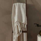 Candar Plain Polycotton Throw - Ecru