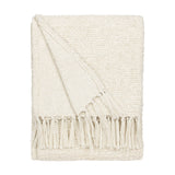 Candar Plain Polycotton Throw - Ecru