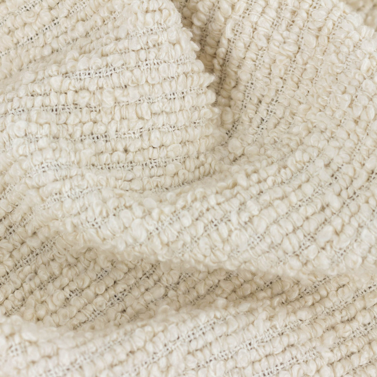 Candar Plain Polycotton Throw - Ecru