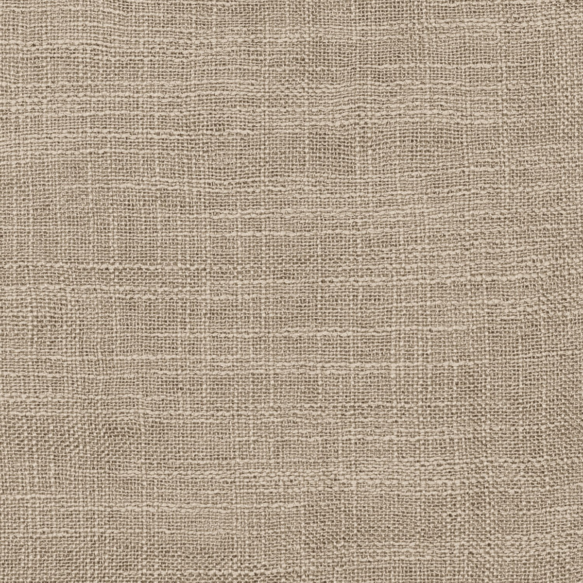 Close-up of the Cirrus Plain Linen Curtain Panel in beige, showing a loose, textured woven polyester weave with a natural linen-like appearance.