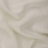 Cirrus Plain Polyester Curtain Panel in pearl cream, close-up of the sheer fabric showing its open, slightly irregular woven texture.