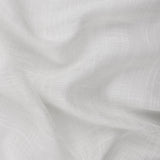 Close-up of the Cirrus Plain Polyester Curtain Panel in snow white, showing a sheer woven fabric texture with soft folds.