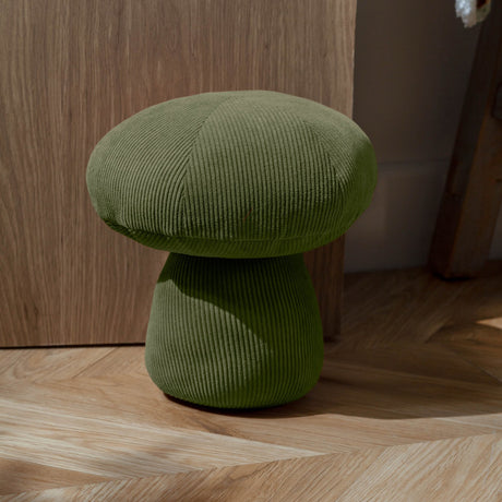 Cord Mushroom Woodland Velvet Door Stop - Forest Green