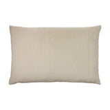 Contra Velvet Linen Cushion in natural, an oblong 40 x 60cm design with a soft velvet face, shown against a plain white background.