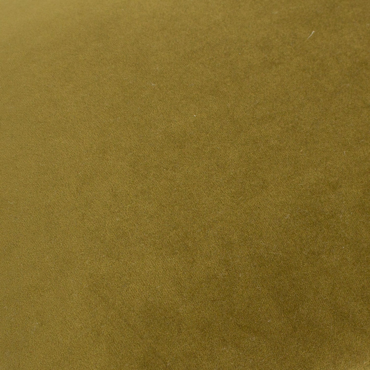 Close-up of the Contra Velvet Linen Cushion in olive-green, showing the soft, plain velvet pile texture in polyester fabric.