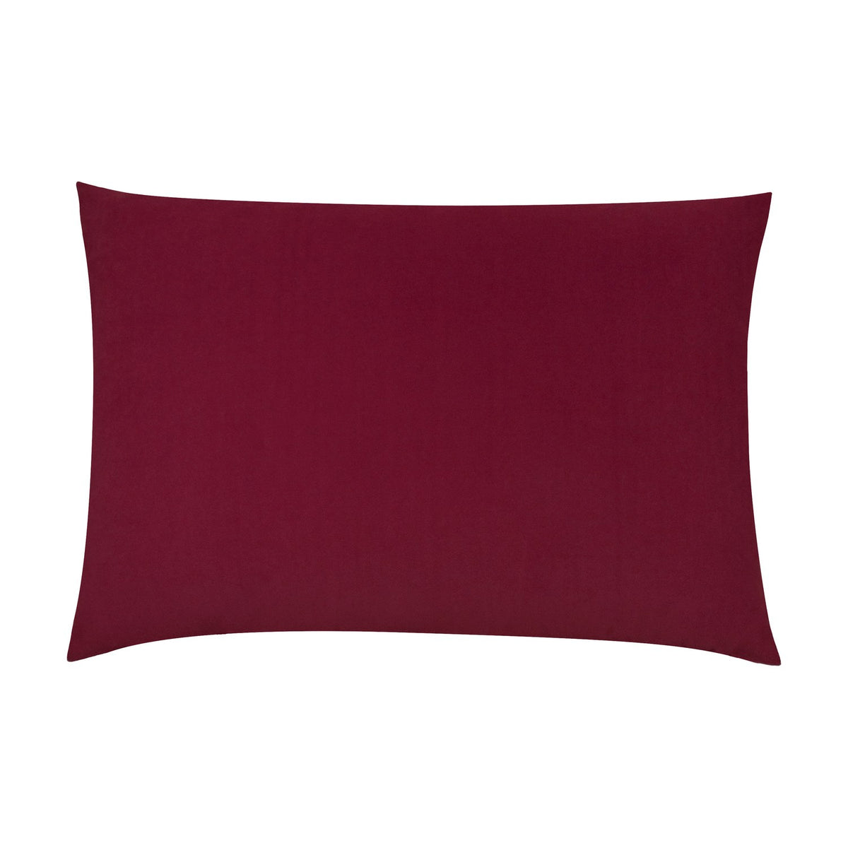 Contra Velvet Linen Cushion in oxblood, a rectangular scatter cushion with deep red velvet pile on the front, shown flat on a plain white background.