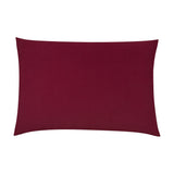 Contra Velvet Linen Cushion in oxblood, a rectangular scatter cushion with deep red velvet pile on the front, shown flat on a plain white background.