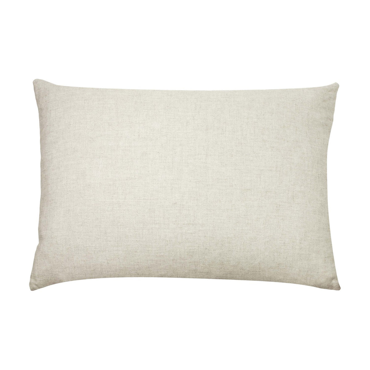 Contra Velvet Linen Cushion in Oxblood, rectangular 40 x 60cm scatter cushion shown reverse side with neutral linen-look fabric, on a plain white background.