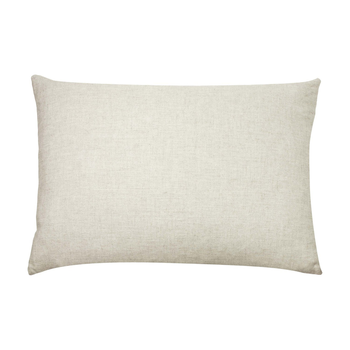 Contra Velvet Linen Cushion in Teal, rectangular 40 x 60cm shape shown reverse side with neutral linen-look fabric, photographed on a plain white background.