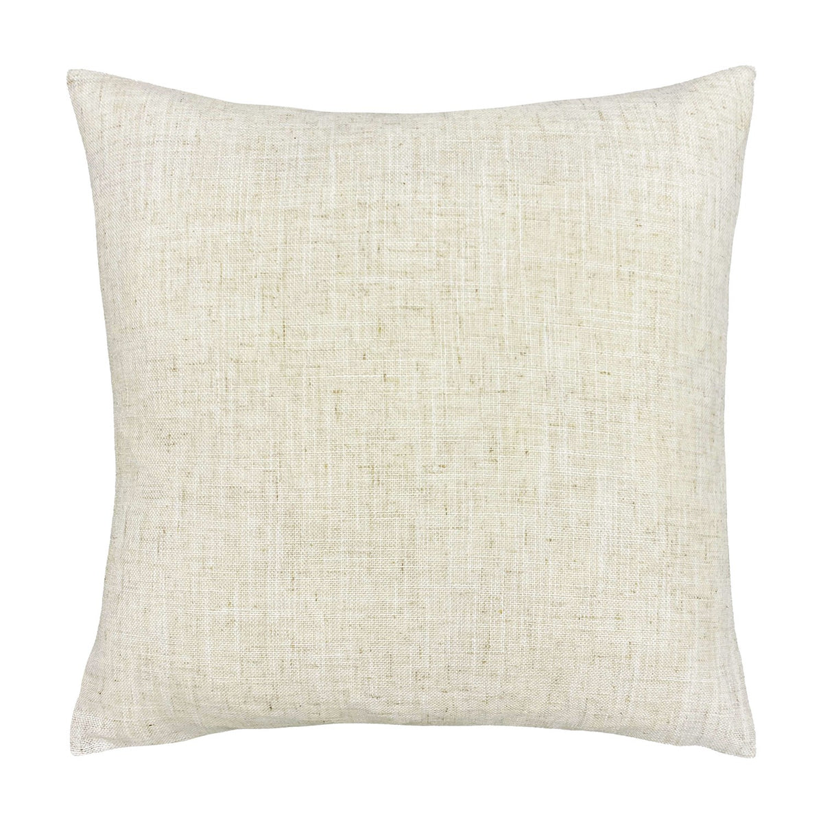 Country Animal Linen Cushion in cream showing the plain woven reverse side with a textured linen-look finish, photographed on a white background.