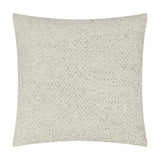 Croft Plain Velvet Cushion in natural oatmeal tones, square 50 x 50cm with a chevron twill woven front, shown on a plain white background.