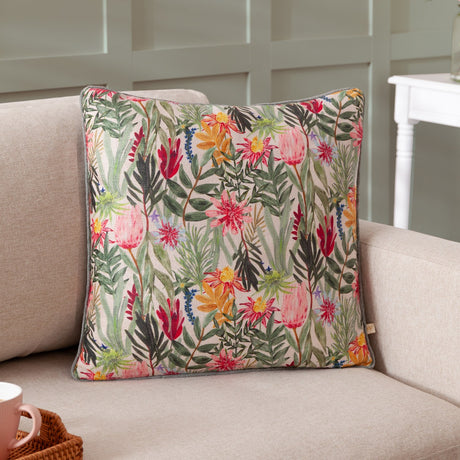 Country Wilds Blossom Floral Polyester Cushion - Multi