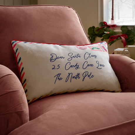 Dear Santa Velvet Cotton Cushion - Multicolour