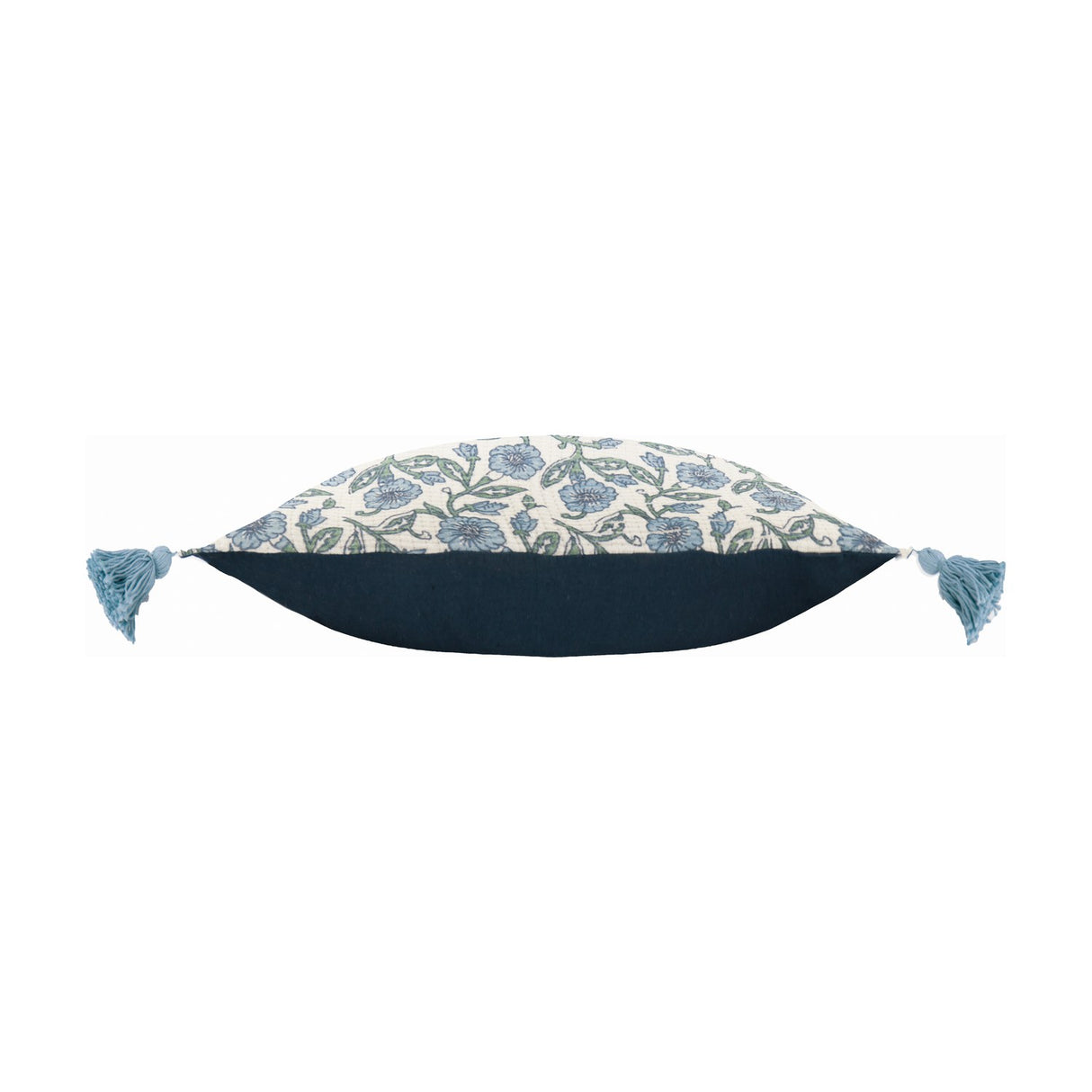 Delphine Floral Cotton Cushion - Delph Blue