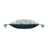 Delphine Floral Cotton Cushion - Delph Blue