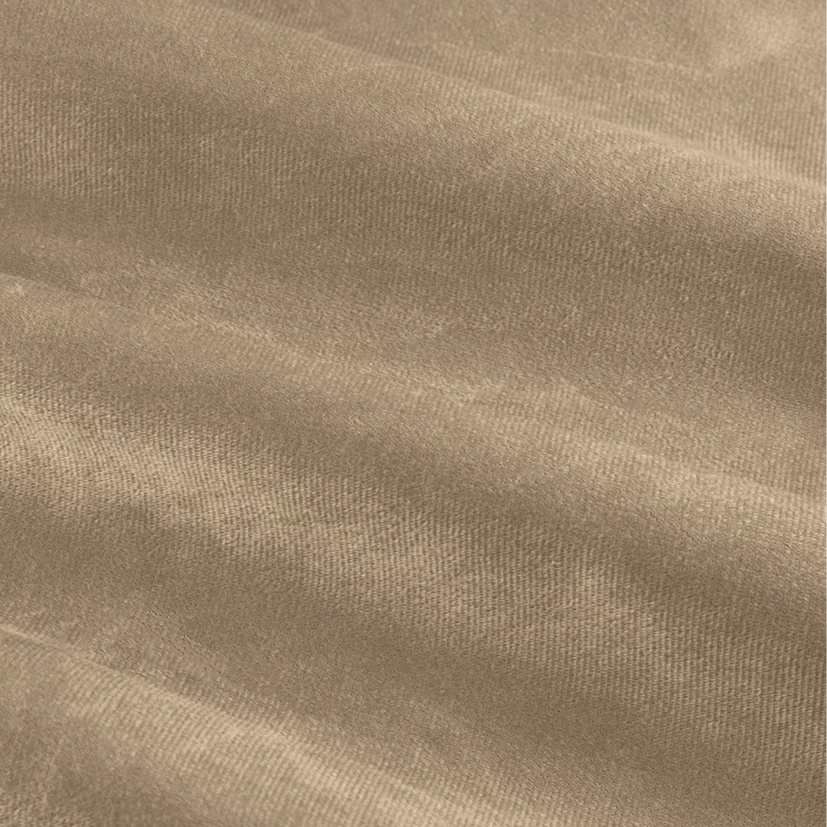Close-up of The Ultimate Velvet Plain Lined Eyelet Curtains in mocha, showing soft matt velvet fabric with gentle folds and no pattern.