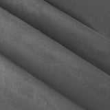 Close-up of The Ultimate Velvet Pencil Pleat Curtains in charcoal, showing soft, deep folds of matt grey velvet fabric with a smooth, even texture.