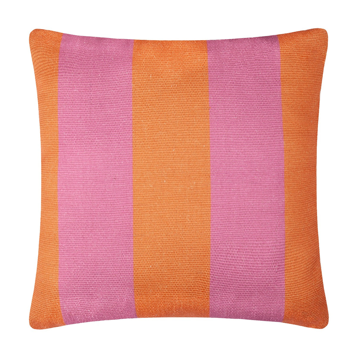 Deck Stripe Reversible Polyester Cushion - Orange/Pink