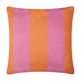 Deck Stripe Reversible Polyester Cushion - Orange/Pink