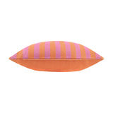 Deck Stripe Reversible Polyester Cushion - Orange/Pink