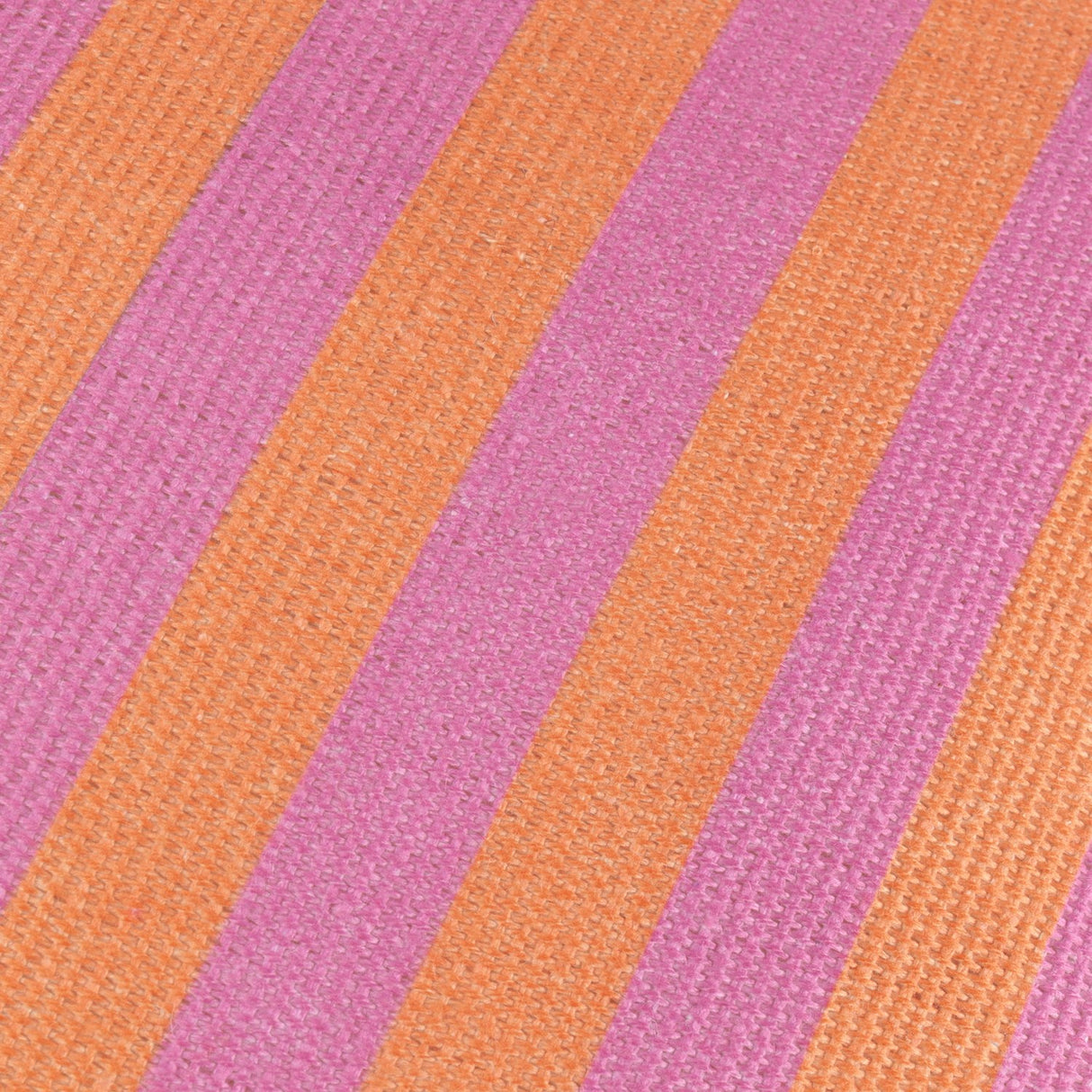 Deck Stripe Reversible Polyester Cushion - Orange/Pink