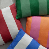 Deck Stripe Reversible Polyester Cushion - Orange/Pink