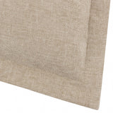 Close-up of the Dune Velvet Chenille Cushion in natural, showing the textured pile fabric and wide flat oxford border along the edge.