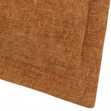 Close-up of the Dune Velvet Chenille Cushion in pecan, showing the textured brown chenille fabric and flat oxford border edge detail.