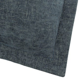 Close-up of the Dune Velvet Chenille Cushion in Slate, showing the textured blue-grey fabric weave and a neatly folded seam edge.