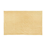 Edie Linen Cotton Bedspread in butter yellow, quilted velvet with visible tufted stitching, shown flat on a plain white background.