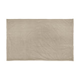 Edie Linen Cotton Bedspread in natural, shown reverse side with linen-look cotton weave and quilted tufting detail, laid flat on a plain white background.