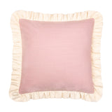 Effie Plain Cotton Cushion - Petal / Vintage Cream