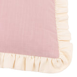 Effie Plain Cotton Cushion - Petal / Vintage Cream