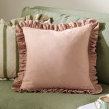 Effie Plain Cotton Cushion - Rose / Vintage Blush