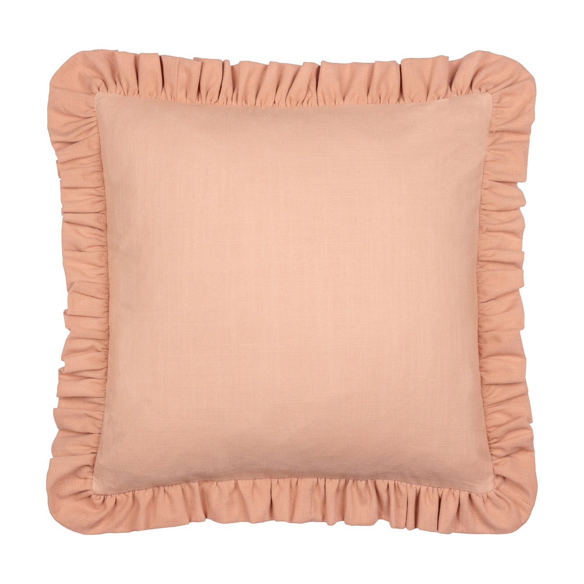 Effie Plain Cotton Cushion - Rose / Vintage Blush